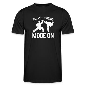 Karate Fighting Mode On - Karate Fighting - Men's Functional T-Shirt - black - Front - AI Model Male 178 dark (178cm)