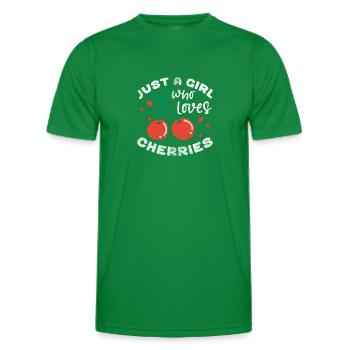 Cherry - Men's Functional T-Shirt - kelly green - Front - AI Model Male 178 dark (178cm)