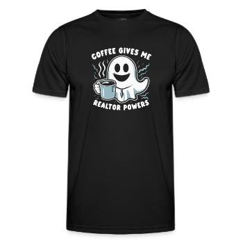 Agent immobilier Agent immobilier Cadeau d’agent immobilier - T-shirt sport Homme - noir - Devant - AI Model Male 178 dark (178cm)