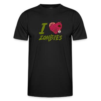 Zombie - Männer Funktions-T-Shirt - Schwarz - Vorne - AI Model Male 178 dark (178cm)