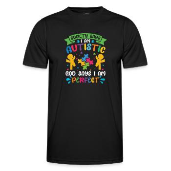 Autisme - T-shirt sport Homme - noir - Devant - AI Model Male 178 dark (178cm)