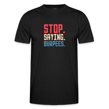 Burpees Fitness Burpee Krafttraining Geschenk - Männer Funktions-T-Shirt - Schwarz - Vorne - AI Model Male 178 dark (178cm)