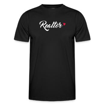 Immobilienmakler - Männer Funktions-T-Shirt - Schwarz - Vorne - AI Model Male 178 dark (178cm)
