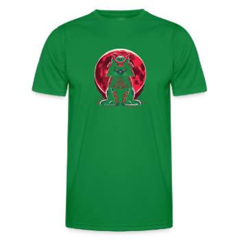 Samouraï Ronin épée guerrier de combat cadeau - T-shirt sport Homme - vert - Devant - AI Model Male 178 dark (178cm)