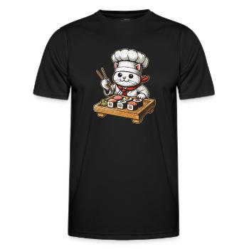 Sushi - Männer Funktions-T-Shirt - Schwarz - Vorne - AI Model Male 178 dark (178cm)