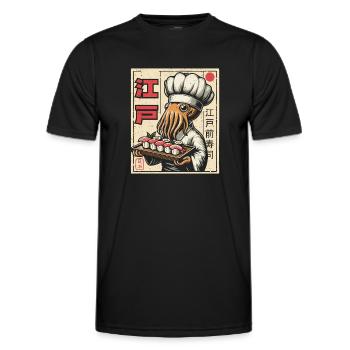 Sushi - T-shirt sport Homme - noir - Devant - AI Model Male 178 dark (178cm)