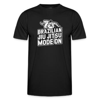 Brazilian Jiu Jitsu Mode On - Funny Brazilian Jiu - Männer Funktions-T-Shirt - Schwarz - Vorne - AI Model Male 178 dark (178cm)