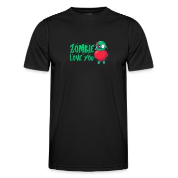 Zombie Zombie-Jäger Zombieapokalypse Geschenk - Männer Funktions-T-Shirt - Schwarz - Vorne - AI Model Male 178 dark (178cm)