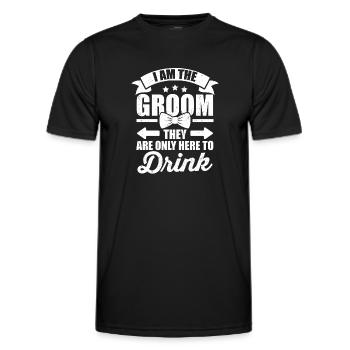 Bachelor bachelor party - Men's Functional T-Shirt - black - Front - AI Model Male 178 dark (178cm)