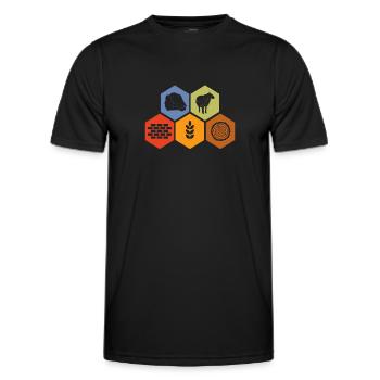 Jeux de société Jeux de société Jeux de soirée Jeux Cadeau - T-shirt sport Homme - noir - Devant - AI Model Male 178 dark (178cm)