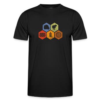 Board game - Men's Functional T-Shirt - black - Front - AI Model Male 178 dark (178cm)