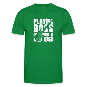 Playing Bass is Never a Bad Idea - Men's Functional T-Shirt - kelly green - Front - AI Model Male 178 dark (178cm)