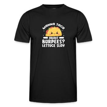 Burpees Fitness Burpee Krafttraining Geschenk - Männer Funktions-T-Shirt - Schwarz - Vorne - AI Model Male 178 dark (178cm)