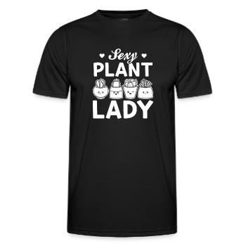 Sexy Plante Dame Jardinier Amoureux des Plantes Jardinage Gir - T-shirt sport Homme - noir - Devant - AI Model Male 178 dark (178cm)