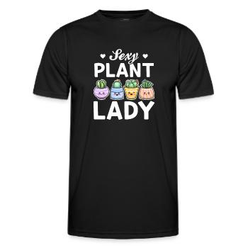 Gardening Plant Lover Gardening Girl - Sexy Plant - Männer Funktions-T-Shirt - Schwarz - Vorne - AI Model Male 178 dark (178cm)