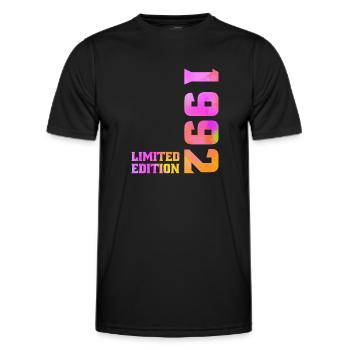 Limitierte Auflage 1992 Jubiläumsgeschenk 1992 - Männer Funktions-T-Shirt - Schwarz - Vorne - AI Model Male 178 dark (178cm)