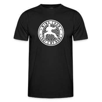 Wing Chun c’est mon jeu - Wing Chun Lover - T-shirt sport Homme - noir - Devant - AI Model Male 178 dark (178cm)
