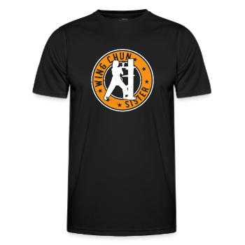 Wing Chun Sister Wing Chun Fighter - Men's Functional T-Shirt - black - Front - AI Model Male 178 dark (178cm)
