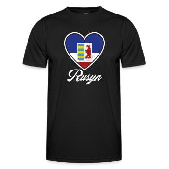 Rusyn Karpaten Diaspora Ethnische Gruppe - Männer Funktions-T-Shirt - Schwarz - Vorne - AI Model Male 178 dark (178cm)