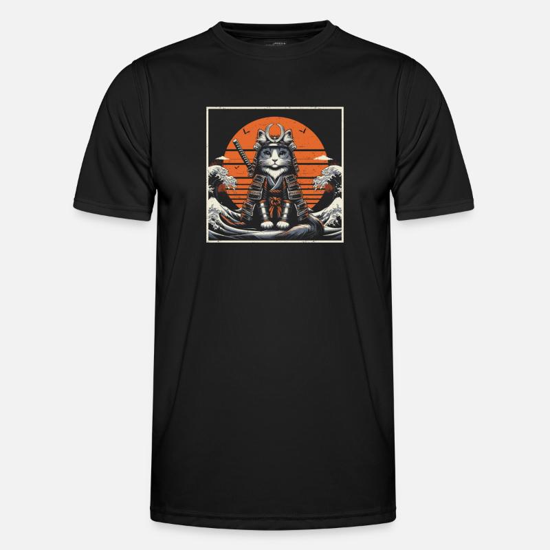 Samurai - Männer Funktions-T-Shirt - Schwarz