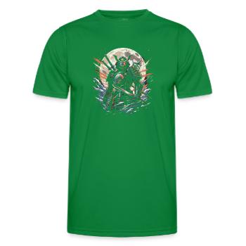 Samurai - Men's Functional T-Shirt - kelly green - Front - AI Model Male 178 dark (178cm)