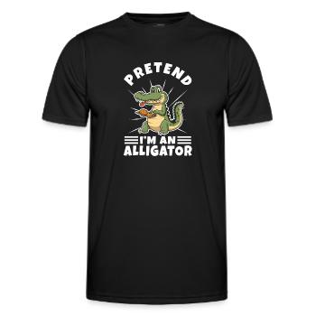 Pretend I'm An Alligator - Men's Functional T-Shirt - black - Front - AI Model Male 178 dark (178cm)