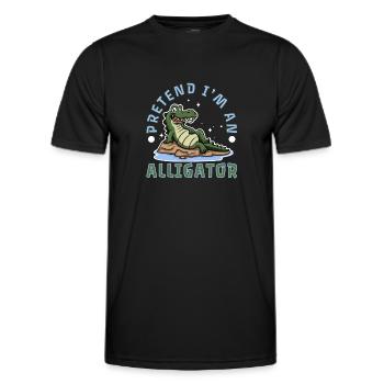 Pretend I'm An Alligator - Men's Functional T-Shirt - black - Front - AI Model Male 178 dark (178cm)