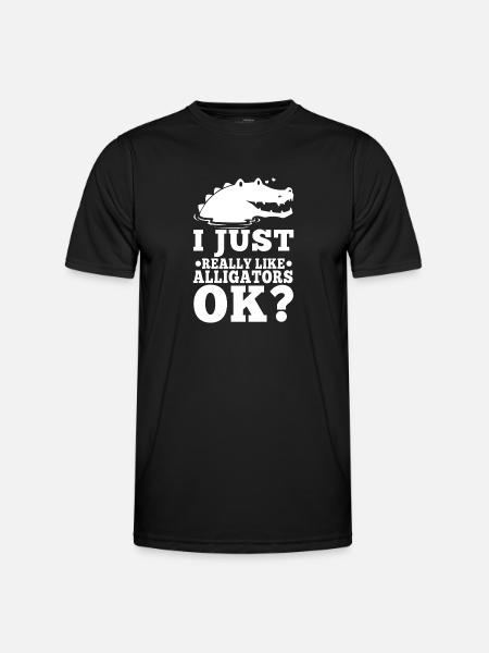 J’aime vraiment les alligators - T-shirt sport Homme - noir
