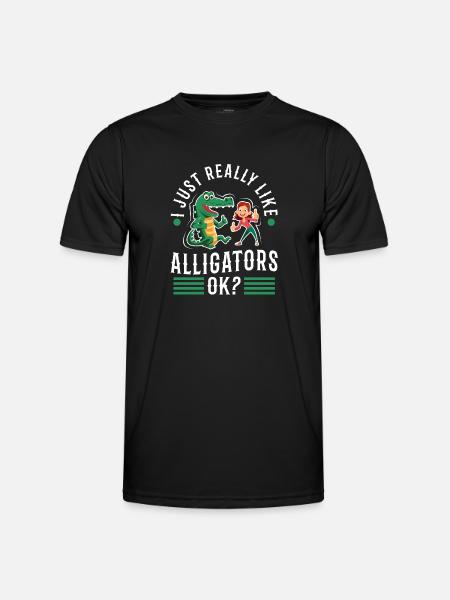 J’aime vraiment les alligators - T-shirt sport Homme - noir