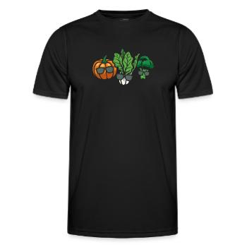 Hobby Gardener Landscaper Gardening Funny vegetabl - Männer Funktions-T-Shirt - Schwarz - Vorne - AI Model Male 178 dark (178cm)