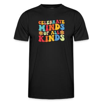 Autismus - Männer Funktions-T-Shirt - Schwarz - Vorne - AI Model Male 178 dark (178cm)