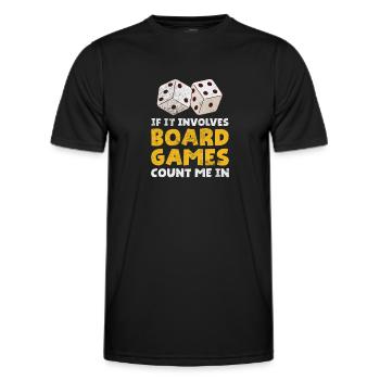 Board game - Men's Functional T-Shirt - black - Front - AI Model Male 178 dark (178cm)