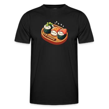 Sushi - Männer Funktions-T-Shirt - Schwarz - Vorne - AI Model Male 178 dark (178cm)