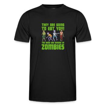 Zombie Zombie Hunter Zombie Apocalypse Gift - Men's Functional T-Shirt - black - Front - AI Model Male 178 dark (178cm)