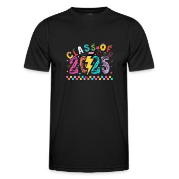 Class of 2025 Senior 2025 Back To School 2025 - Men's Functional T-Shirt - black - Front - AI Model Male 178 dark (178cm)
