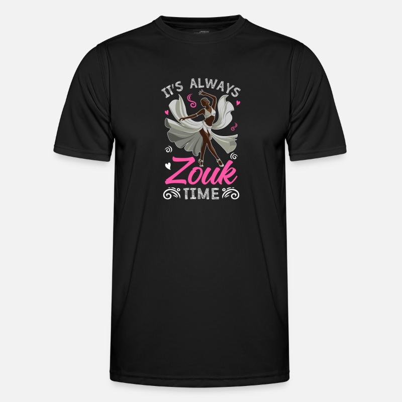 Witziger Zouk Tänzer Spruch - Männer Funktions-T-Shirt - Schwarz