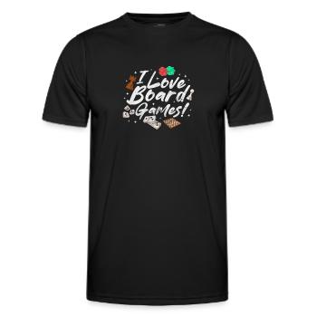 Brettspiel - Männer Funktions-T-Shirt - Schwarz - Vorne - AI Model Male 178 dark (178cm)