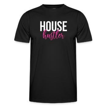 Immobilienmakler - Männer Funktions-T-Shirt - Schwarz - Vorne - AI Model Male 178 dark (178cm)