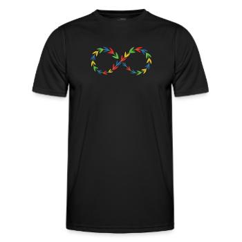 Autism - Men's Functional T-Shirt - black - Front - AI Model Male 178 dark (178cm)