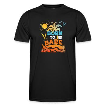Dicton sur le nudisme - T-shirt sport Homme - noir - Devant - AI Model Male 178 dark (178cm)