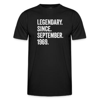 55. Geburtstag 55 Jahre Legendary September 1969 - Männer Funktions-T-Shirt - Schwarz - Vorne - AI Model Male 178 dark (178cm)