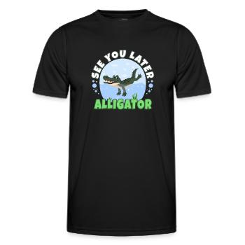 See You Later Alligator - Männer Funktions-T-Shirt - Schwarz - Vorne - AI Model Male 178 dark (178cm)