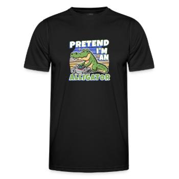 Pretend I'm An Alligator - Men's Functional T-Shirt - black - Front - AI Model Male 178 dark (178cm)