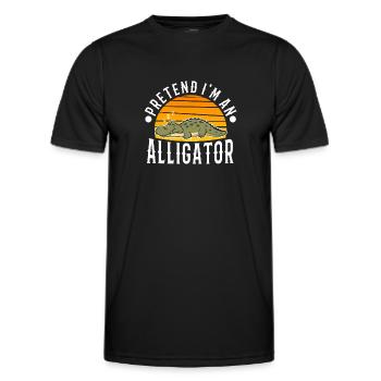 Pretend I'm An Alligator - Men's Functional T-Shirt - black - Front - AI Model Male 178 dark (178cm)