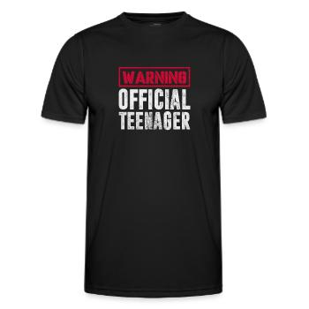 Adolescent - T-shirt sport Homme - noir - Devant - AI Model Male 178 dark (178cm)