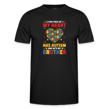 Autismus - Männer Funktions-T-Shirt - Schwarz - Vorne - AI Model Male 178 dark (178cm)