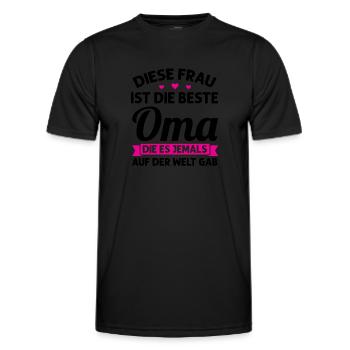 Oma Mutter Tag Omi Geschenk - Männer Funktions-T-Shirt - Schwarz - Vorne - AI Model Male 178 dark (178cm)