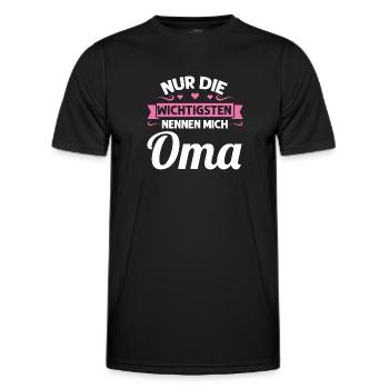 Oma Mutter Tag Omi Geschenk - Männer Funktions-T-Shirt - Schwarz - Vorne - AI Model Male 178 dark (178cm)