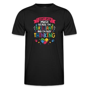 Autismus - Männer Funktions-T-Shirt - Schwarz - Vorne - AI Model Male 178 dark (178cm)