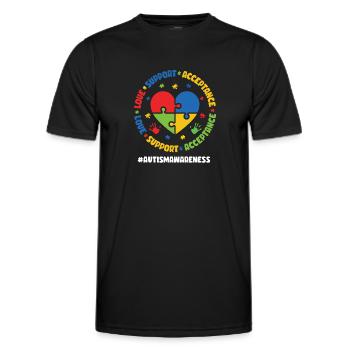 Autismus Awareness Day Autist Geschenk - Männer Funktions-T-Shirt - Schwarz - Vorne - AI Model Male 178 dark (178cm)